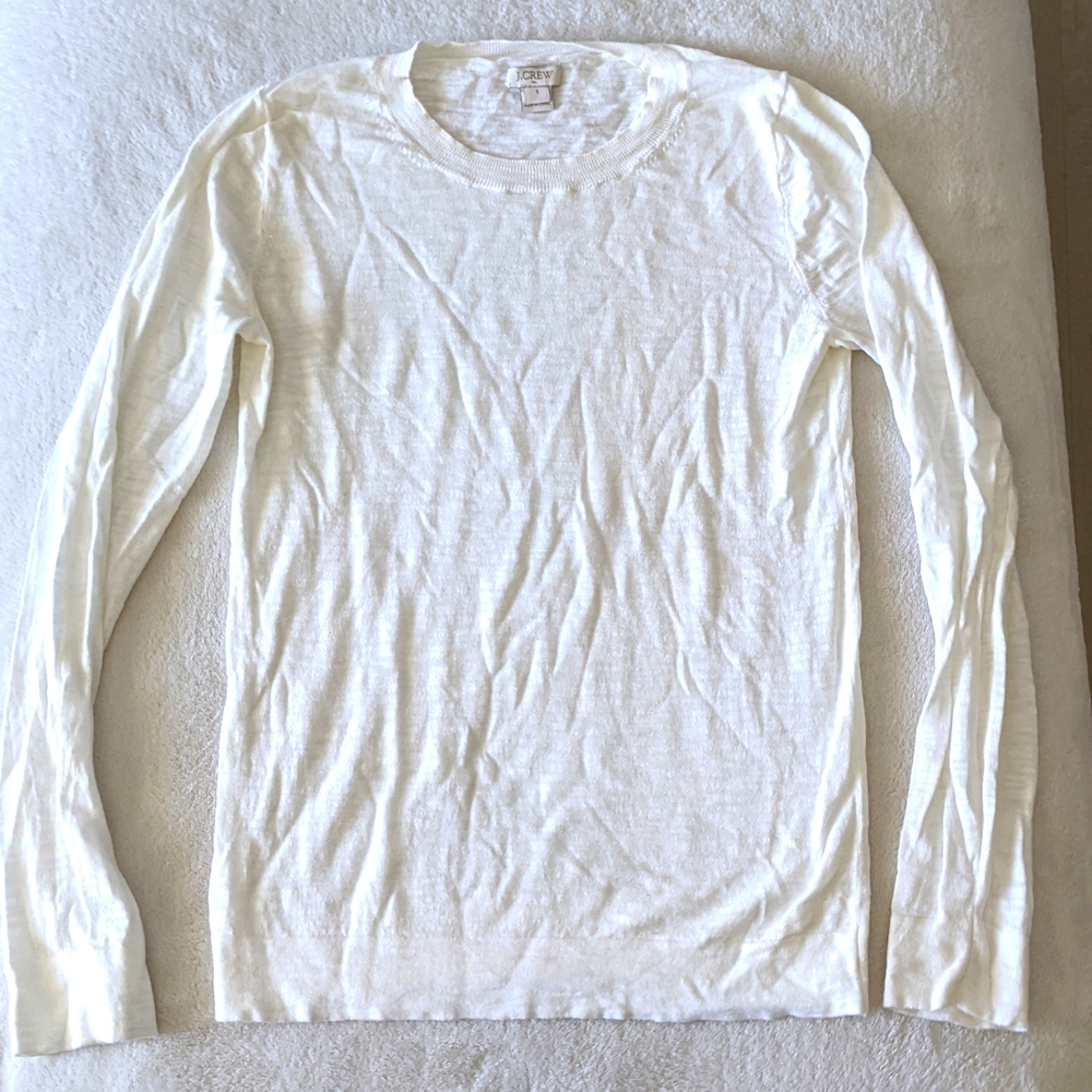 J. Crew thin ivory lightweight sweater